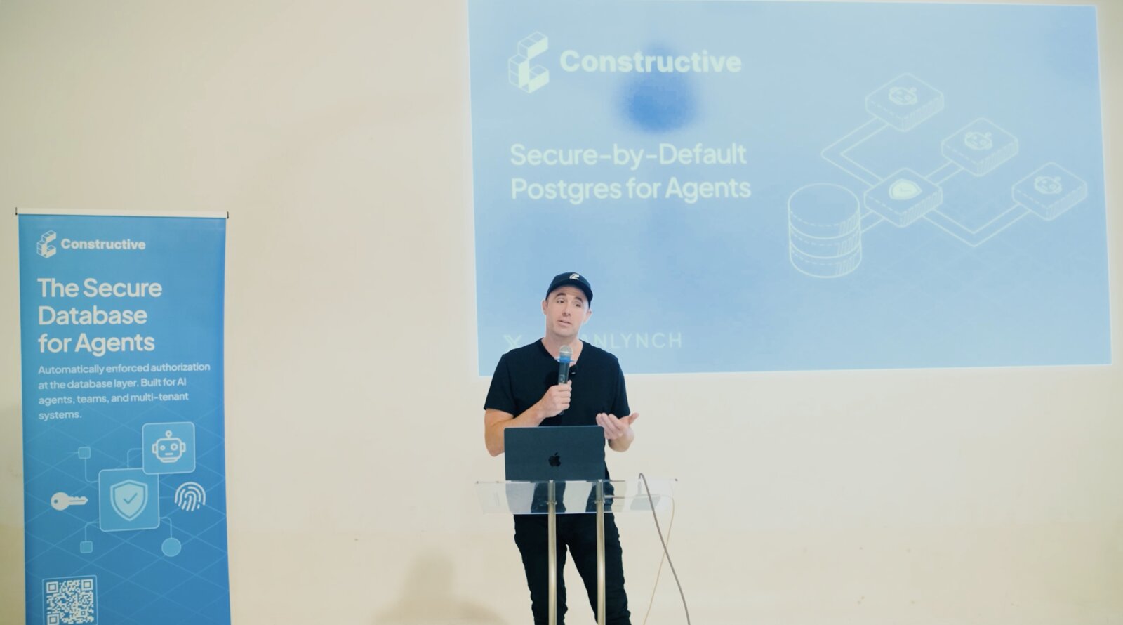 Dan Lynch speaking at Frontier Research Club #26 at Pebblebed